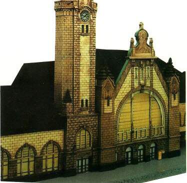 Modell des Krefelder Empfanggebäudes